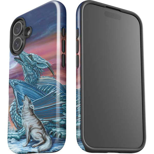 Dragon and the Wolf by Ed Beard Jr iPhone 16 Impact Case